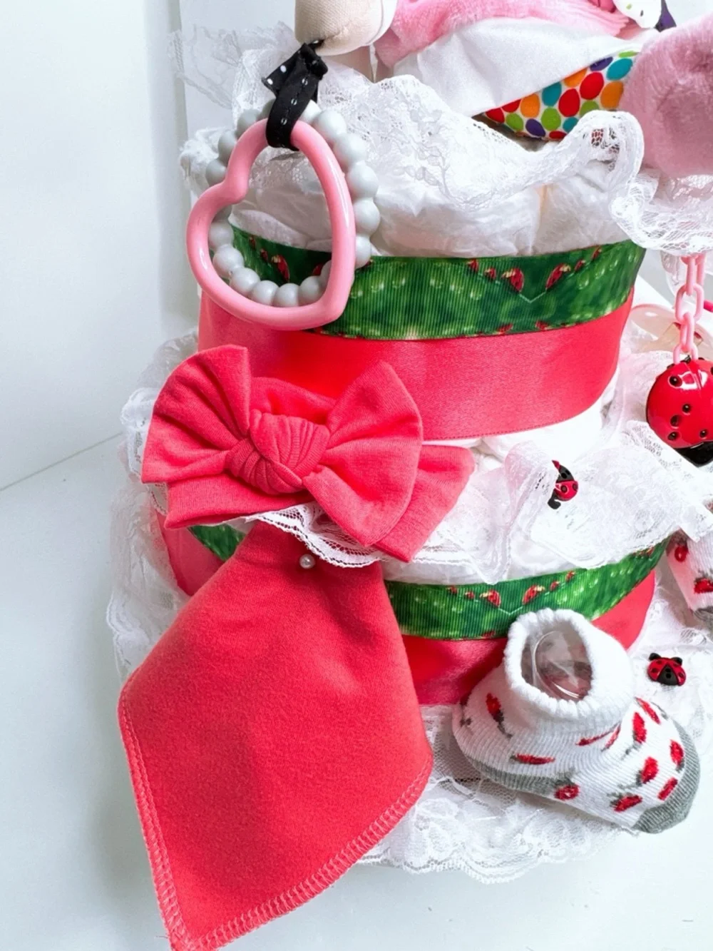 Strawberry Diaper cake, Love Bug Cake, Fruit Theme